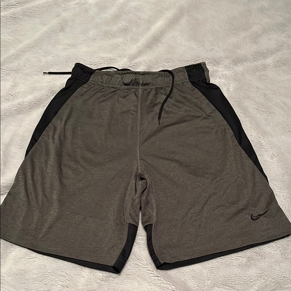Men's Gray and Black Nike Shorts